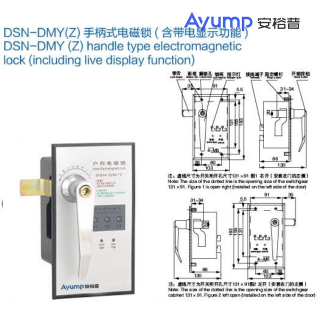 DSN-DMY(Z)手柄式电磁锁(含带电显示功能) (3)+