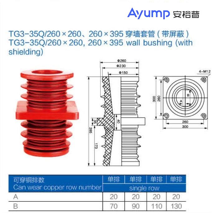 TG3- 35Q 260x 260、260 X 395穿墙套管(带屏蔽)