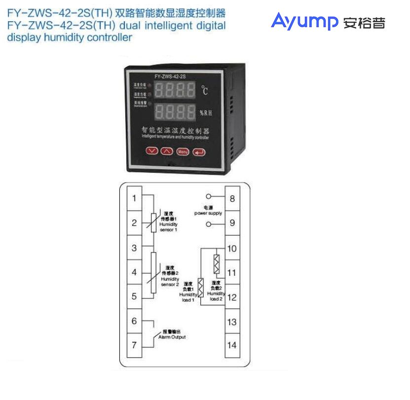 FY-ZWS-42-2S(TH)双路智能数显湿度控制器