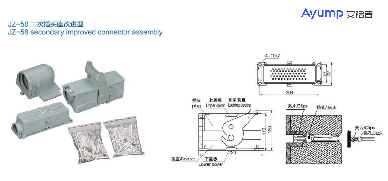 JZ-58二次插头座改进型