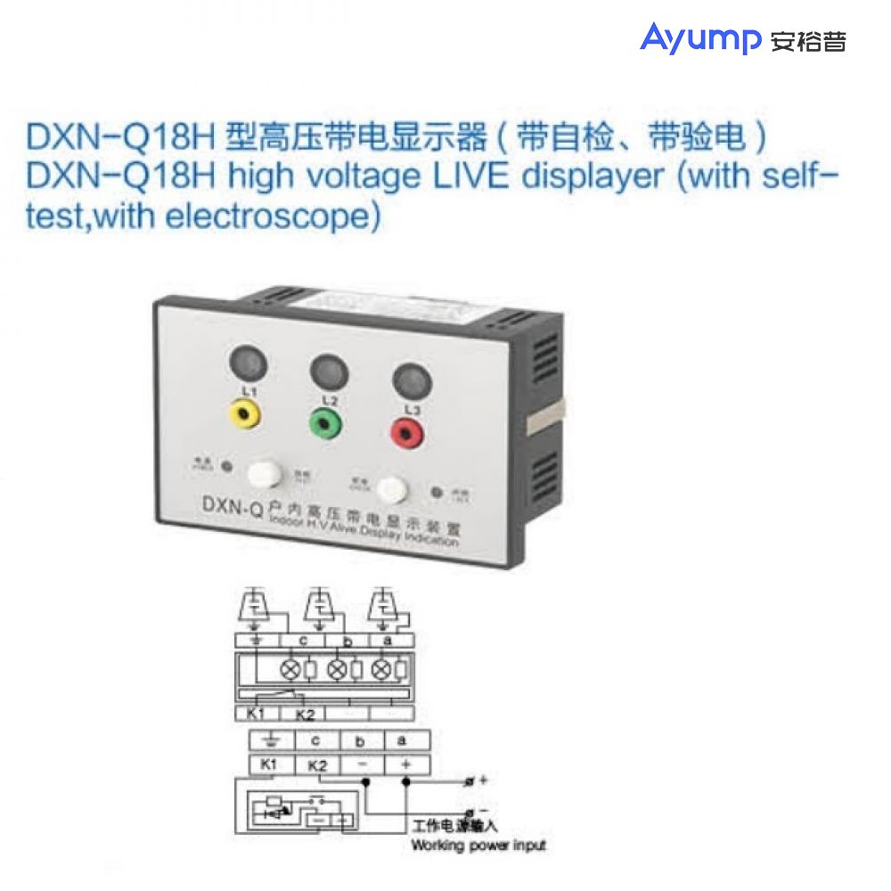 DXN-Q18H high voltage LIVE displayer (with self-test,with electroscope)