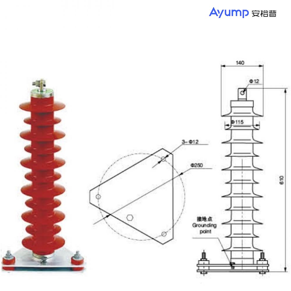 HY5WZ-51/134    35kV Z type arrester